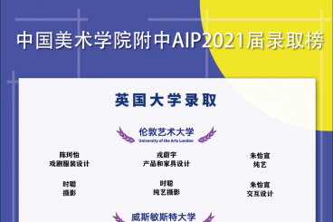 喜报|中国美术学院附中AIP2021届毕业生录取榜单